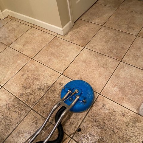 a tile floor being cleaning in peoria arizona
